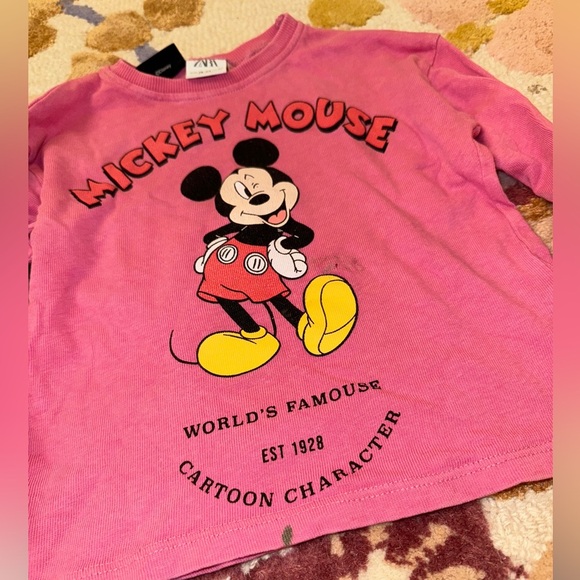 Bundle Zara Kids Disney long sleeve tee crewneck toddler girl mickey mouse - Picture 5 of 8